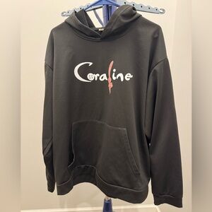 Coraline black hoodie Size XXL *missing string for hat
